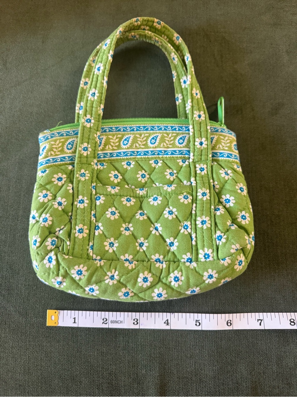 Vera Bradley Green Apple Pouch - Picture 4 of 5